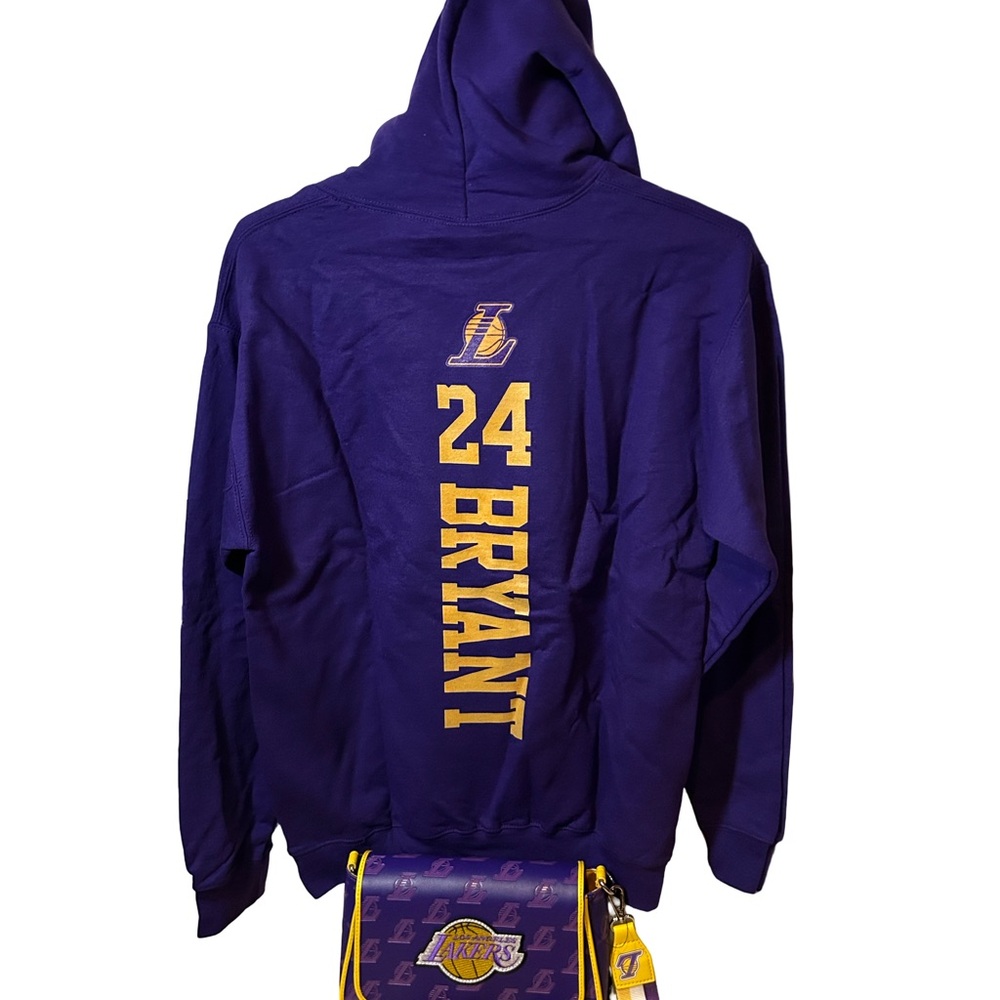 BRAND NEW!!! Los Angeles Lakers Purple & Gold Hoodie with Matching Crossbody Bag